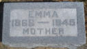 Grabstein von Emma C.Gebers, *1866 +1945 in Ida county, Iowa, Ehefrau von Wilhelm Hermann Gebers aus Schwalingen.